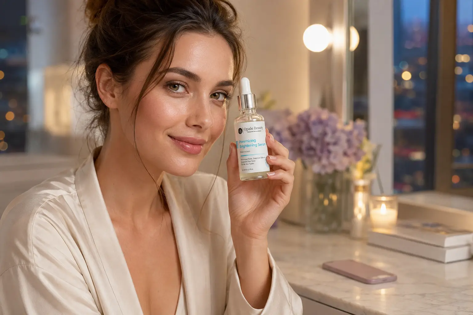 Opale Beauty Poremizing Brightening Serum ile şehirli bakım ritüeli